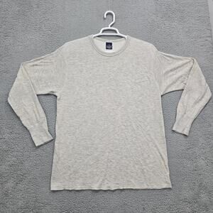 VTG Duofold Shirt Men XL Gray Crewneck Long Sleeve Wool Blend Mid Layer USA